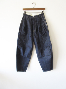 未使用 2024SS mina perhonen / ミナペルホネン dn4586 every day tuck tapered denim 36 INDIGO / デニムパンツ ジーンズ