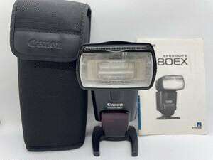 【AB 美品】★Canon SPEEDLITE 580EX★ キヤノン スピードライト 580EX スタンド　ケース　説明書付き　0020