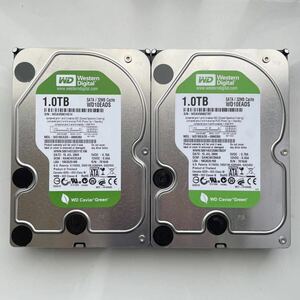 【正常判定】【2個セット】 HDD 3.5インチ 1TB ハードディスク パソコン 二枚セット WD Western digital