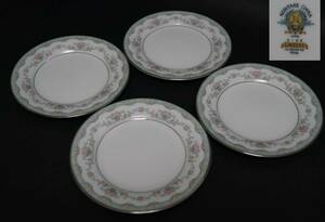 【寂】Noritake ノリタケ LINDSAY (リンゼイ) 6106 US DESIGN アメリカンエレガントモデル 皿4枚セットs51016