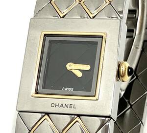 【ポリッシュ済み】CHANEL シャネル マトラッセ SS×YG コンビ クォーツ 腕時計 V.C.84333