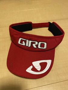 GIRO サンバイザー サイクルキャップ　赤地白文字　新品未使用です。