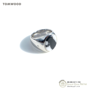 トムウッド （TOM WOOD） Oval Ring オーバルリング ゼブラ ジャスパー マーブル シルバー 925 指輪 #50 10号 R74HUZEB01S925（新品）