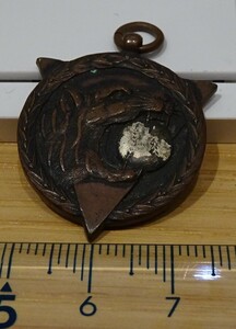 rarebookkyoto　ｓ53　朝鮮　京城三光堂　野球　章　使用　金属　　一枚　製 　メダル　
