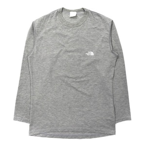 THE NORTH FACE ロングスリーブTシャツ M グレー ポリエステル NU-7908 日本製