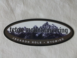 teton mountaineering ステッカー teton mountaineering jackson hole・wyoming JACKSON HOLE・WYOMING U.S.A