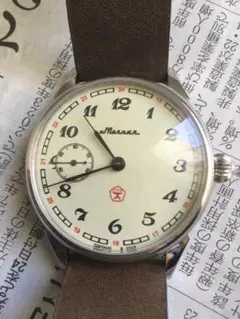 モルニヤ　手巻きスモセコ腕時計　動作品