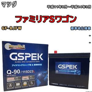 バッテリー デルコア GSPEK マツダ ファミリアＳワゴン GF-BJFW - Q-90