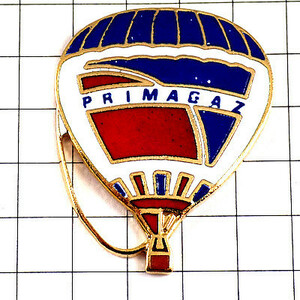 ピンバッジ・プリマガス気球トリコロールカラー◆フランス限定ピンズ◆レアなヴィンテージものピンバッチ