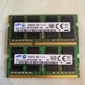 SAMSUNG DDR3 1600 2RX8 PC3L 12800 8GBX2枚セット(16GB)③