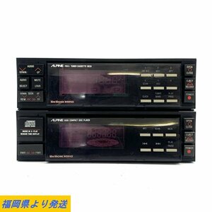 ALPINE 7357J/5930 アルパイン カーオーディオセット CD/カセットデッキ ※配線部切断あり ※通電/動作未確認○ジャンク品【福岡】