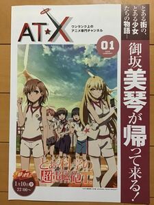 とある科学の超電磁砲T～★AT・X(アニメ専門チャンネル) ★A4サイズ　★新品・非売品