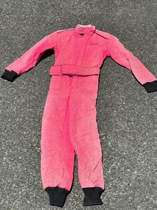 【色あせあり】MIR ミラ キッズレーシングスーツ 蛍光ピンク 120cmぐらい