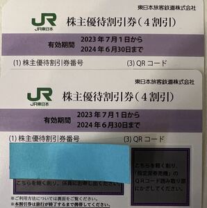 JR東日本 株主優待券　24’6/30まで　2枚