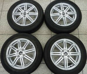 ●●2404-Nn24LL マナレイ ツインスポーク 5.5J 15in +42 PCD100 175/65R15 4本 バリ山 美品！ アクア ヴィッツ キューブ スイフト ポルテ