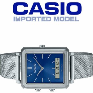 新品 逆輸入カシオ 腕時計 CASIO 美しいライトブルーメタリック レトロなデジアナ仕様 アラーム クロノグラフ メンズ ボーイズ 30m防水