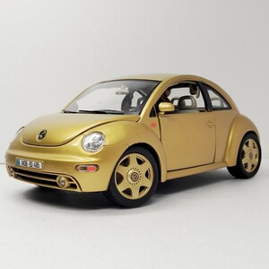 1/18 フォルクスワーゲン ニュービートル ゴールド Volkswagen New Beetle 1998 ドイツ車 ワーゲン ミニカー ブラーゴ 1円〜 051502