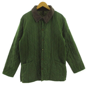 バブアー Barbour リッズデール LIDDESDALE キルティングジャケット ステンカラー ロゴ刺繍 中綿入り グリーン 緑 ブラウン 茶 M メンズ