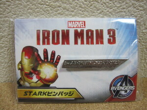 アイアンマン STARK スターク ピンバッジ アベンジャーズ　マーベル ◇未開封 バッジ ピンズ IRONMAN3 MARVEL