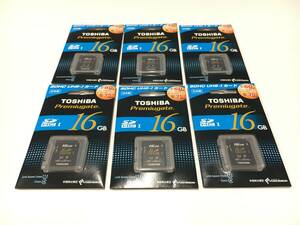 A20501) TOSHIBA SDHC UHS-I カード 16GB 日本製 在庫未使用品6点セット
