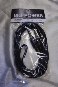 【ストック品】BIG POWER（ビッグパワー）/ ギターシールド 3メートル　ブラック