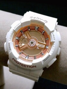 3Q売切！税無し☆CASIO(カシオ)★腕時計★Baby-G★5338 BA-110★ホワイト★レディース★電池切れ★現状★現品限り★0423-1