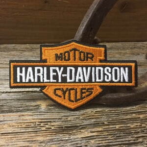 送料無料 ハーレー B＆S 旧ロゴ 刺繍 ワッペン ◆ Harley HD パッチ レトロ CAWP102