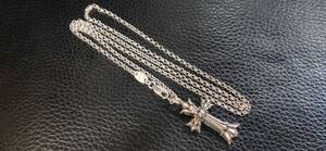 クロムハーツ silver925 ミニCHダブルクロスロールチェーン ネックレス シルバー925 Chrome Hearts