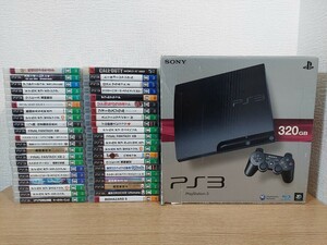 PS3本体 CECH-3000B+ソフト42枚セット/テイルズオブエクシリア/初音ミク/METAL GEAR SOLID/CALL OF DUTY/戦国無双/ワンピース/ベヨネッタ