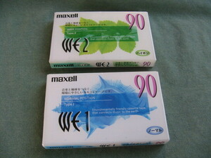 maxell カセットテープ WE1 90 WE2 90 計2本 未開封品