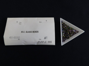 2808△未使用 チェコビーズ M.C.GLASS BEADS JET PURPLE IRIS ジェットパープルアイリス SUPERIOR CRYSTAL