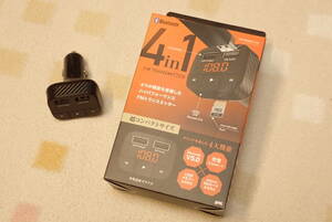 ヤック Bluetooth FMトランスミッター TP-219 槌屋 4IN1Compact スマートフォン SDカード USB スマホ 中古 チャージャー 充電器