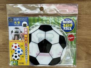 日本製【サッカー型おにぎりデコパック】3柄x2 6枚入りx6袋 直接触れずにそのままパクッ! 衛生 食器 弁当用品 シート お花見弁当