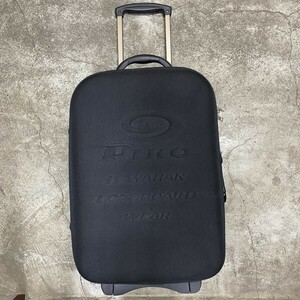 G0706 PIKO ピコー ハワイアン ブラック スーツケース ソフトキャリー 中古 ４輪トローリー　旅行　キャリーバッグ ショッピングカート