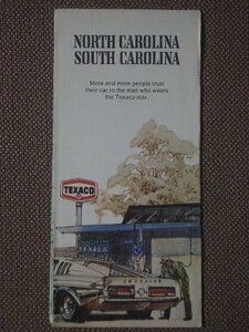 North Carolina / South Carolina Street Map (TEXACO) (NCSCTEX) - Rand McNally & Co. 1971 Ed.