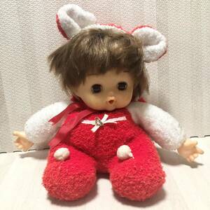 レトロ 抱き人形 ベビー人形 スリーピングアイ おしゃぶり人形 岩井産業 日本製 全長 約30cm