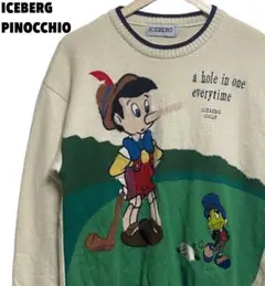 90s アイスバーグ ディズニー ピノキオ ゴルフ セーター イタリア製 生成