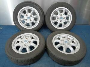 ★9-9.5分山★21年製★ ヨコハマECOS ES31 155/65R13　ダイハツ純正 MINI LITE 13×4.5J +45 4H-100 4本セット　E718