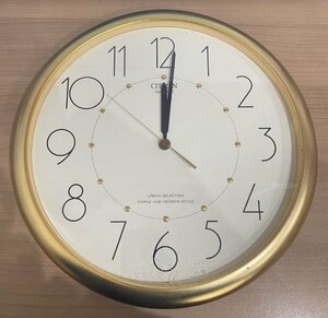 CITIZEN　掛時計　金　ゴールド　シンプル　モダン　スタイル　時計　