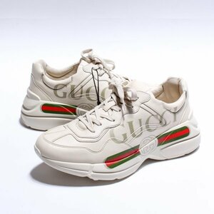 GUCCI LOGO LEATHER SNEAKER 500877 DRW00 9522 28cm