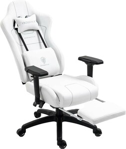 ホワイト57B04　一度組立未使用品　ゲーミングチェア 椅子 オフィス デスクチェア イス いす ワーク pc パソコンチェア 幅広 通気性 