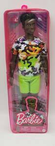 Barbie Ken Fashionistas Doll #183, Sculpted Black Hair, Camo Outfit - NEW 海外 即決