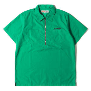 X-LARGE エクストララージ シャツ サイズ:L 迷彩 ゴリラ ハーフジップ プルオーバー 半袖 ワークシャツ グリーン トップス カジュアル