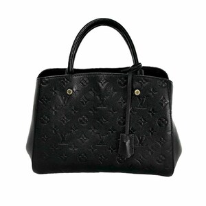 ルイヴィトン LOUIS VUITTON モンテーニュBB モノグラムアンプラント ハンドバッグ 2way レザー ノワール 黒 ブラック M41053 レディース