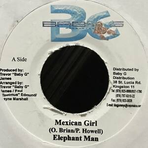 [ 7 / レコード ] Elephant Man / Mexican Girl ( Reggae ) Baby G Productions レゲエ 