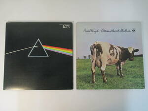 B83●PINK FLOYD LPレコード 2組 『狂気』国内盤（ポスター2枚、ポストカード付） / 『ATOM HEART MOTHER』US 米盤 洋楽 ピンクフロイド