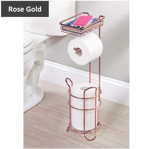 トイレットペーパーホルダー 収納 棚 トイレ Toilet/Rose Gold