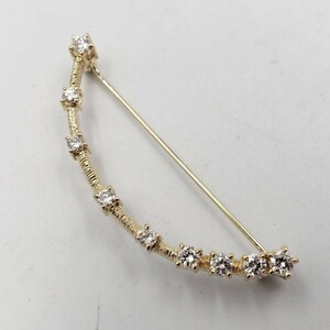 M042-533【千葉】TASAKI　新品仕上げ済み　ブローチ　田崎　タサキ　K18　0.85　タサキ　重量：約5.01g