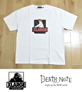 【送料無料】新品 XLARGE × DEATH NOTE 夜神月 Tシャツ L ホワイト デスノート ライト ◆