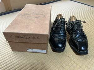 ☆ 1円売切 訳有 高級紳士靴処分 希少 ブルー コードバン SANTONI サントーニ フルブローグ 5 1/2 ツリー&付属品 ノルベ ノルベジェーゼ